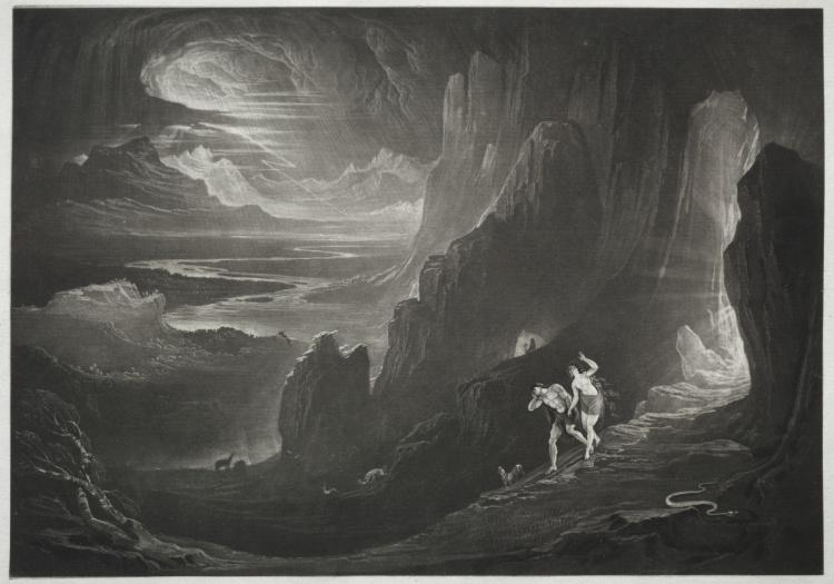 Order Oil Painting Replica Paradise Lost. Adam and Eve Driven out of Paradise by John Martin (1789-1854, United Kingdom) | ArtsDot.com