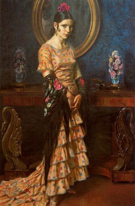 Order Art Reproductions Andalusian muse by Jorge Apperley (George Owen Wynne Apperley) (Inspired By) (1884-1960, United Kingdom) | ArtsDot.com
