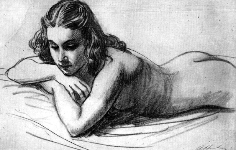 Buy Museum Art Reproductions Nude 4 by Jorge Apperley (George Owen Wynne Apperley) (Inspired By) (1884-1960, United Kingdom) | ArtsDot.com