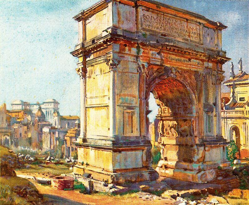 Buy Museum Art Reproductions The Arch of Titus, Rome by Jorge Apperley (George Owen Wynne Apperley) (Inspired By) (1884-1960, United Kingdom) | ArtsDot.com