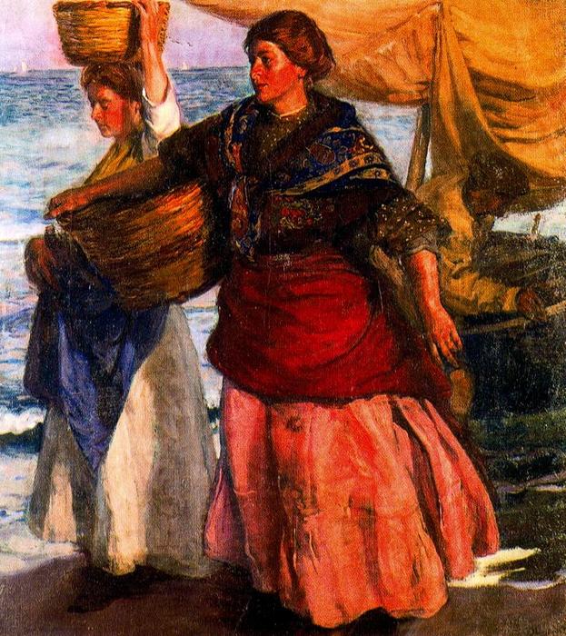 Order Oil Painting Replica Valencian Fisherman by José Mongrell Torrent (1870-1937, Spain) | ArtsDot.com