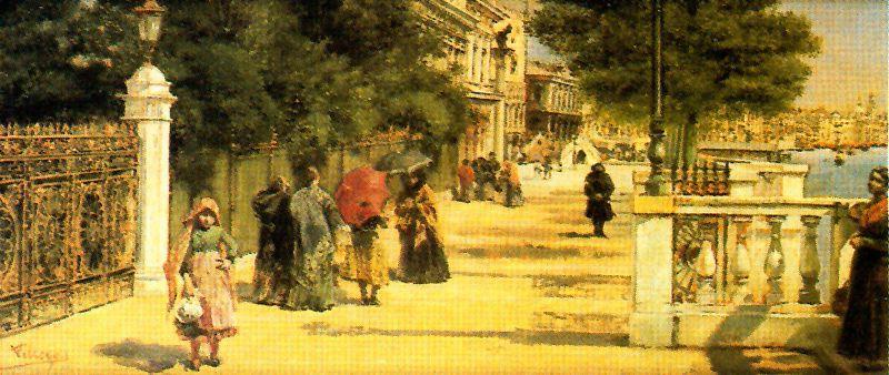 Order Oil Painting Replica Walk Along The Grand Canal In Venice by José Villegas Cordero (1844-1921, Spain) | ArtsDot.com