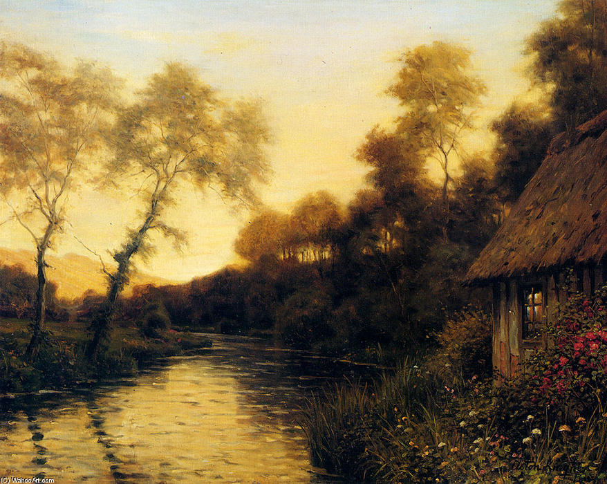 Order Art Reproductions A French River Landscape At Sunset by Louis Aston Knight (1873-1948, France) | ArtsDot.com