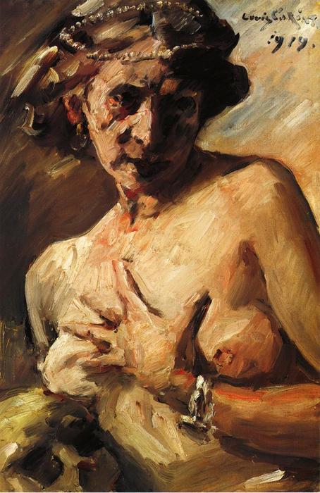 Order Art Reproductions The Magdalen with Pearls in Her Hair, 1919 by Lovis Corinth (Franz Heinrich Louis) (1858-1925, Netherlands) | ArtsDot.com
