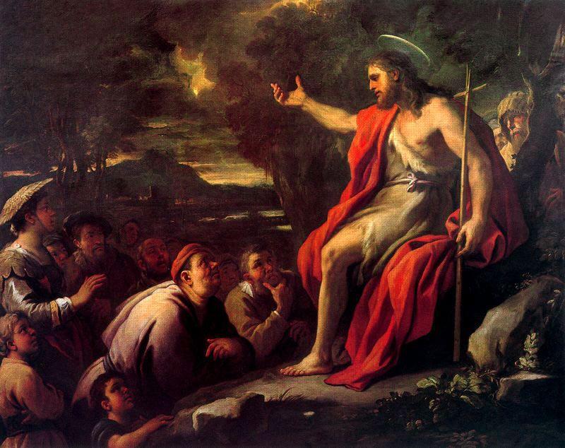 Order Oil Painting Replica St. John the Baptist Preaching by Luca Giordano (1634-1705, Italy) | ArtsDot.com