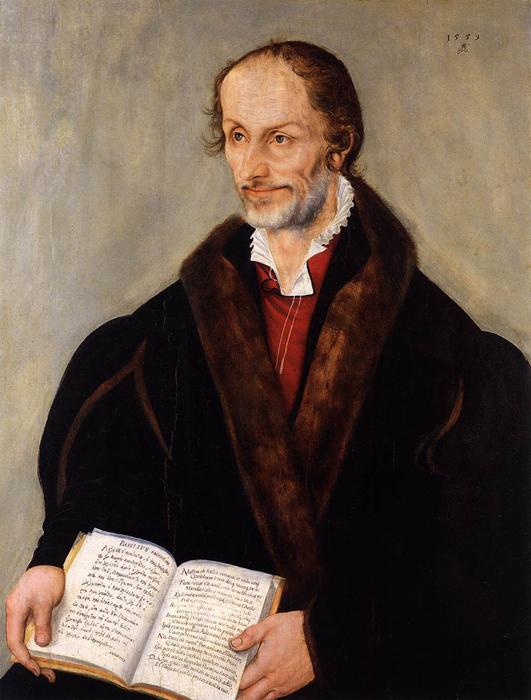 Order Paintings Reproductions Portrait of Philipp Melanchthon by Lucas Cranach The Younger (1515-1586, Germany) | ArtsDot.com