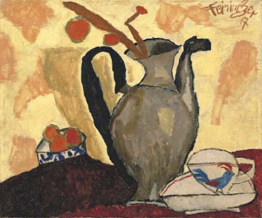 Buy Museum Art Reproductions Still Life with Jug by Lyonel Feininger (Inspired By) (1871-1956, United States) | ArtsDot.com
