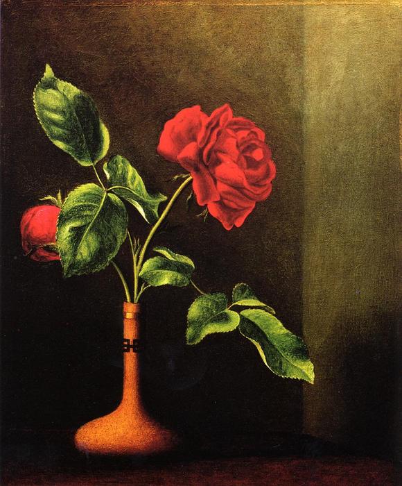 Buy Museum Art Reproductions Still LIfe with Rose, 1860 by Martin Johnson Heade (1819-1904, United States) | ArtsDot.com