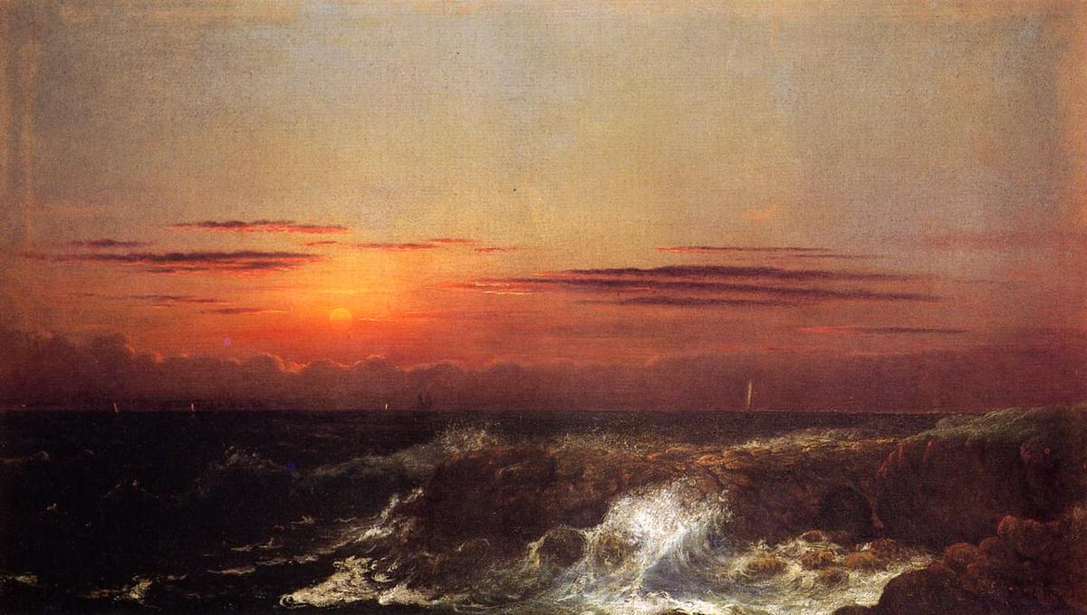 Order Artwork Replica Sunset at Sea, 1861 by Martin Johnson Heade (1819-1904, United States) | ArtsDot.com
