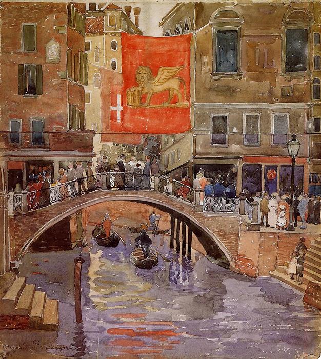 Order Oil Painting Replica Venice 2 by Maurice Brazil Prendergast (1858-1924, Canada) | ArtsDot.com