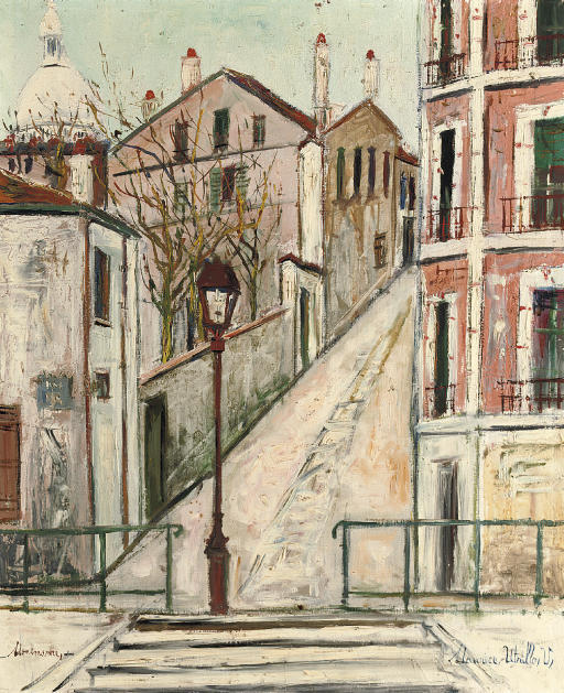Order Artwork Replica Montmartre 1 by Maurice Utrillo (Inspired By) (1883-1955, France) | ArtsDot.com