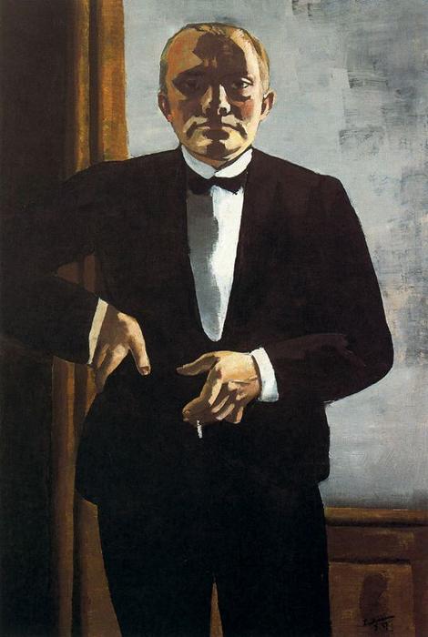 Buy Museum Art Reproductions Self-Portrait in Tuxedo by Max Beckmann (1884-1950, Germany) | ArtsDot.com