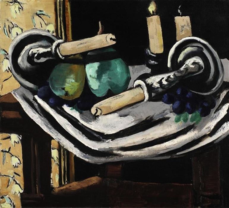 Order Oil Painting Replica Still Life with Fallen Candles by Max Beckmann (1884-1950, Germany) | ArtsDot.com
