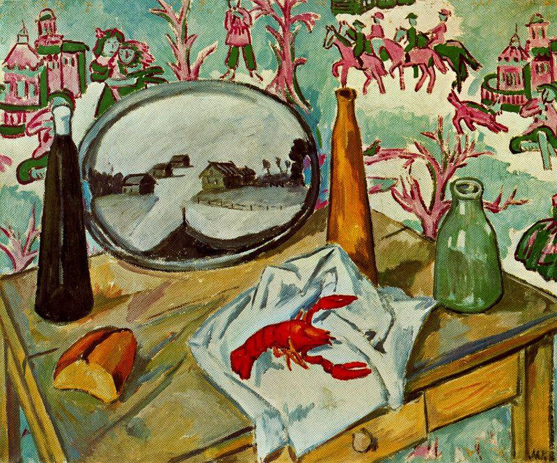 Buy Museum Art Reproductions Still Life with Crayfish by Mikhail Fiodorovich Larionov (Inspired By) (1881-1964, Russia) | ArtsDot.com