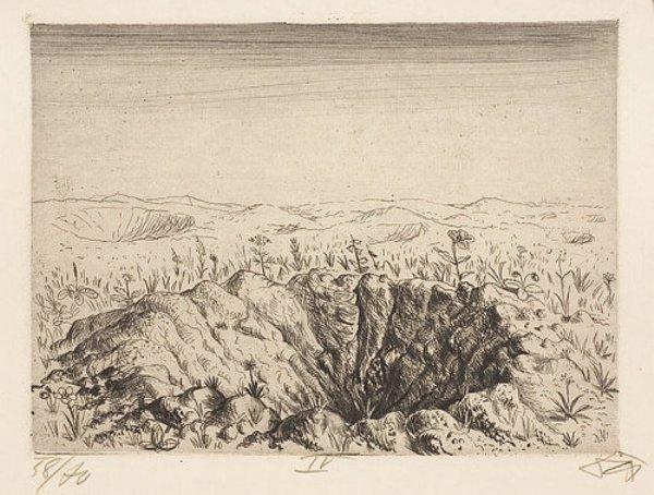 Order Artwork Replica Bomb-crater with flowers - Spring 1916 by Otto Dix (Inspired By) (1891-1969, Germany) | ArtsDot.com