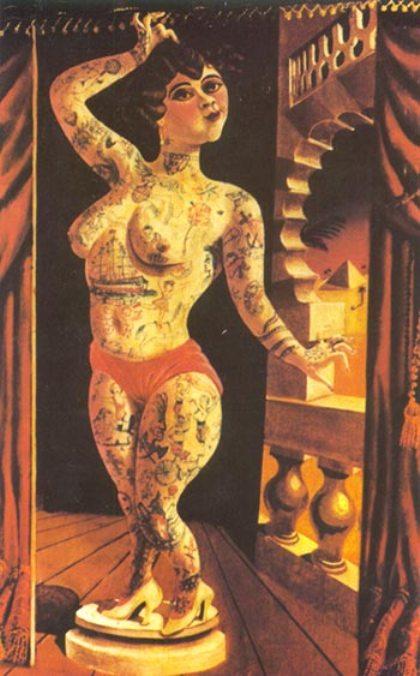 Order Oil Painting Replica Suleika, the Tatooed Wonder by Otto Dix (Inspired By) (1891-1969, Germany) | ArtsDot.com