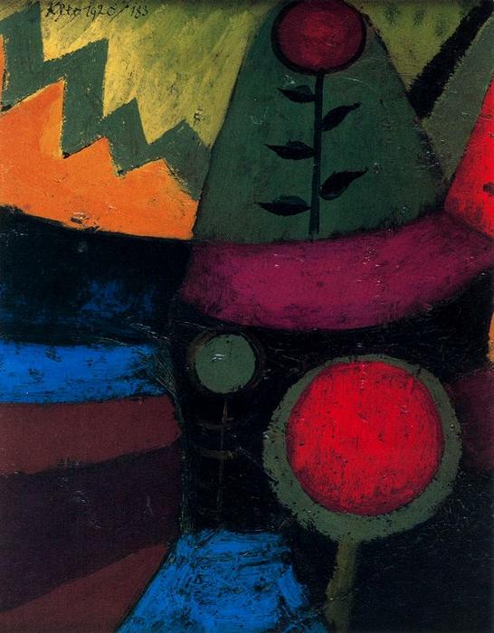 Order Oil Painting Replica Three Flowers by Paul Klee (1879-1940, Switzerland) | ArtsDot.com