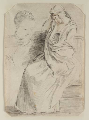 Order Paintings Reproductions A Sleeping Woman; Study of a Head by Paul Sandby (1798-1863, United Kingdom) | ArtsDot.com