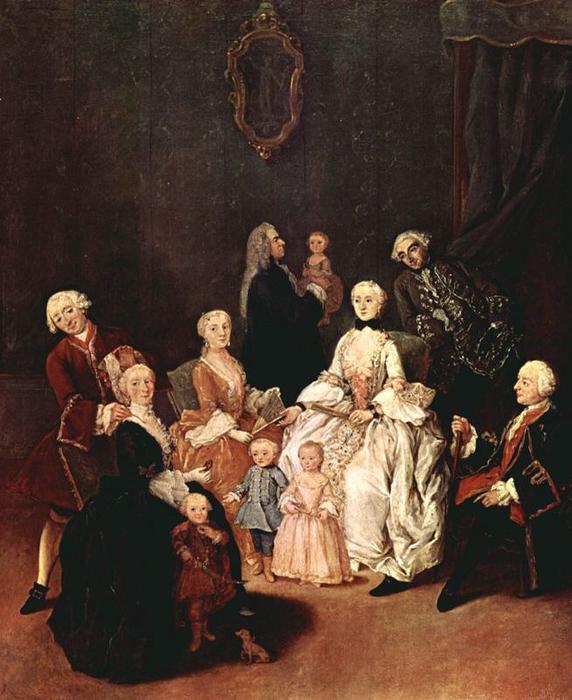 Order Paintings Reproductions Family of patritians by Pietro Longhi (1701-1785, Italy) | ArtsDot.com