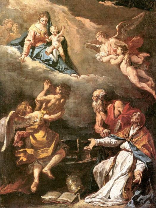 Order Art Reproductions Pope Gregory the Great Saving the Souls of Purgatory 1 by Sebastiano Ricci (1659-1734, Italy) | ArtsDot.com