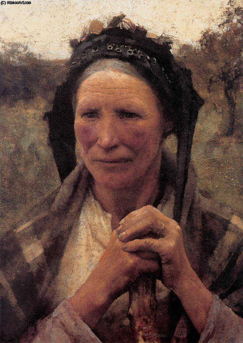 Order Artwork Replica Head of a Peasant Woman by George Clausen | ArtsDot.com