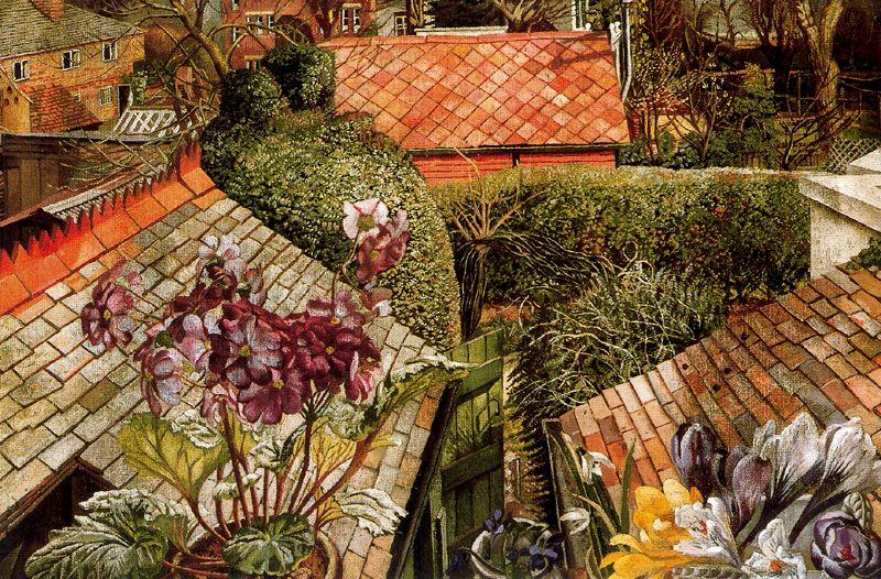 Cookham. Flowers in a Window by Stanley Spencer Stanley Spencer | ArtsDot.com