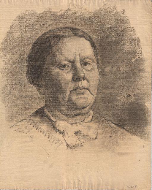 Buy Museum Art Reproductions Portrait of an unknown woman by Theodore Clement Steele (1847-1926, United States) | ArtsDot.com