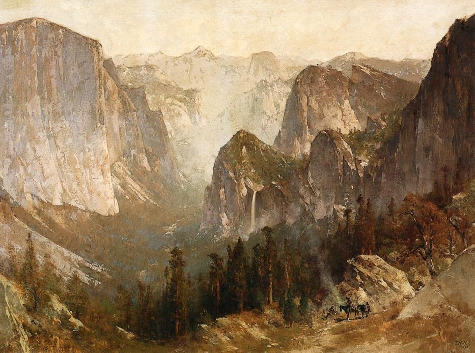 Buy Museum Art Reproductions Piute Indian Encampment, Yosemite, 1890 by Thomas Hill (1829-1908, United Kingdom) | ArtsDot.com