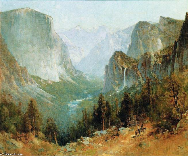 Buy Museum Art Reproductions Yosemite Valley from Inspiration Point, 1890 by Thomas Hill (1829-1908, United Kingdom) | ArtsDot.com