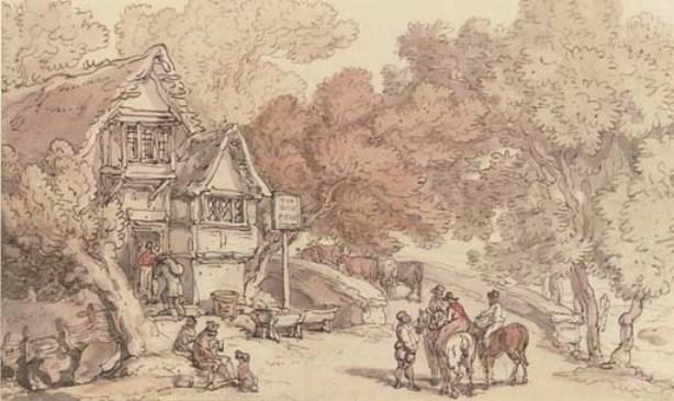 Order Artwork Replica The Dun Cow Inn by Thomas Rowlandson (1756-1827, United Kingdom) | ArtsDot.com