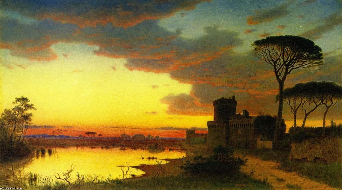 Order Paintings Reproductions Castle at Ostia, Lazio, Italy, 1871 by William Stanley Haseltine (1835-1900, United States) | ArtsDot.com
