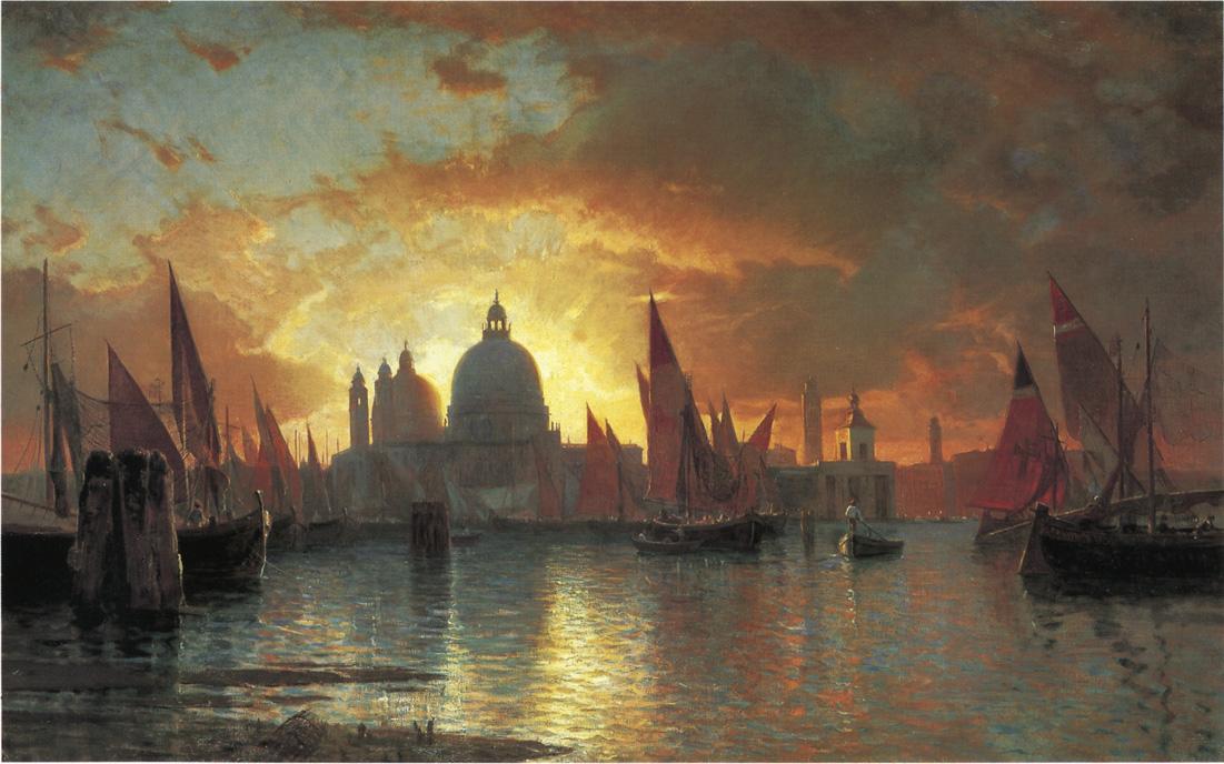 Buy Museum Art Reproductions Santa Maria della Salute, Sunset by William Stanley Haseltine (1835-1900, United States) | ArtsDot.com