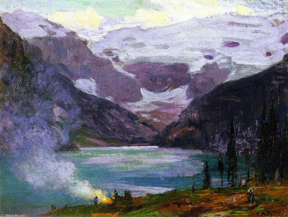 Order Artwork Replica Camp by Lake Louise by Edward Henry Potthast (1857-1927, United States) | ArtsDot.com