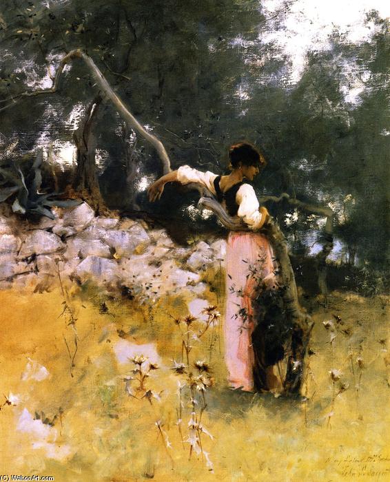 Order Art Reproductions Capri Girl (Dans les Oliviers, à Capri), 1878 by John Singer Sargent (1856-1925, Italy) | ArtsDot.com