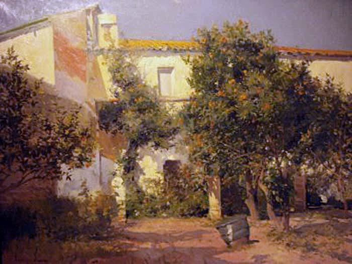 Buy Museum Art Reproductions Casa con Huerto by Eliseo Meifren I Roig (1859-1940, Spain) | ArtsDot.com