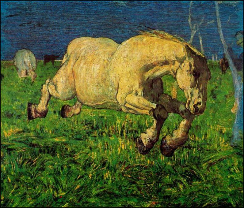 Buy Museum Art Reproductions Cavallo al galoppo (also known as Running Horse) by Giovanni Segantini (1858-1899, Austria) | ArtsDot.com
