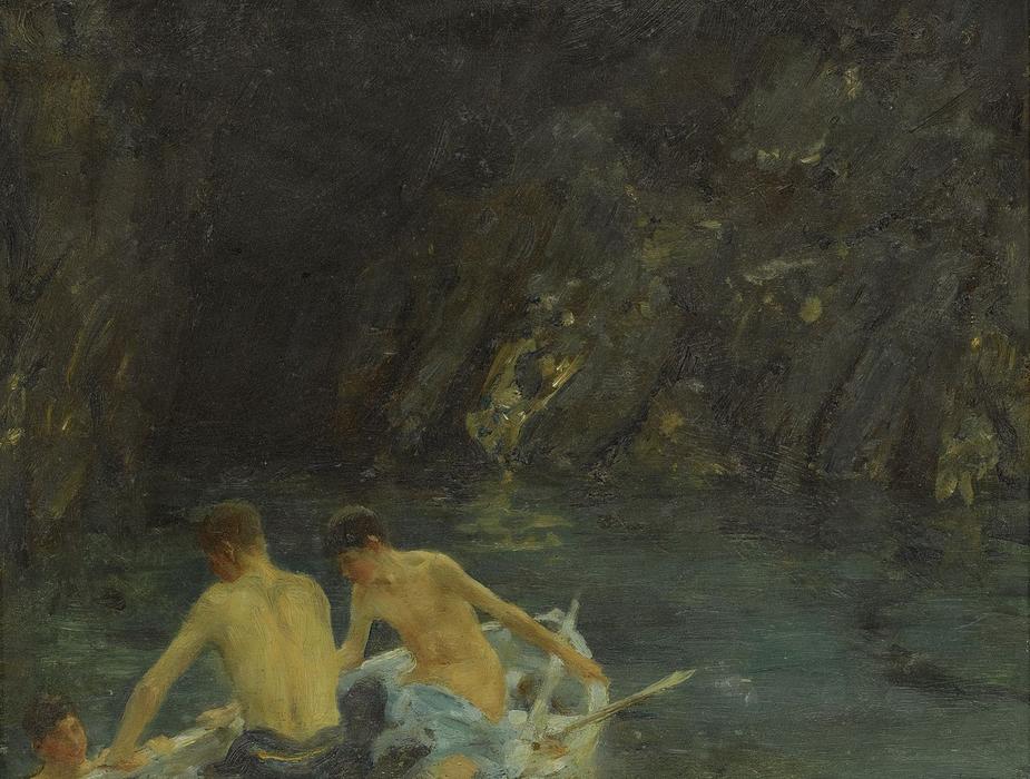 Order Oil Painting Replica The cavern by Henry Scott Tuke (1858-1929, United Kingdom) | ArtsDot.com