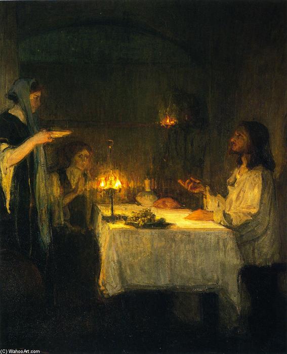 Order Oil Painting Replica Christ at the Home of Mary and Martha, 1905 by Henry Ossawa Tanner (1859-1937, United States) | ArtsDot.com