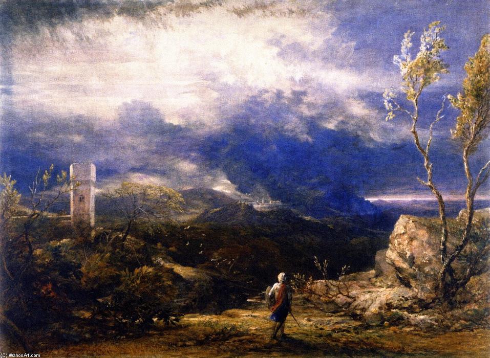 Buy Museum Art Reproductions Christian Descending into the Valley of Humiliation, 1848 by Samuel Palmer (1805-1881, United Kingdom) | ArtsDot.com
