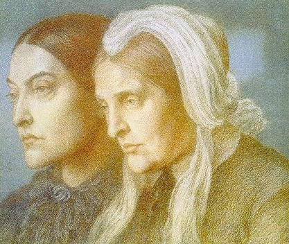 顺序 畫複製 Christina and Frances Rossetti, 1877 通过 Dante Gabriel Rossetti | ArtsDot.com