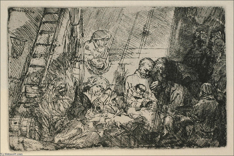 Order Oil Painting Replica The Circumcision, With a Cask and Net, 1654 by Rembrandt Van Rijn (1606-1669, Netherlands) | ArtsDot.com