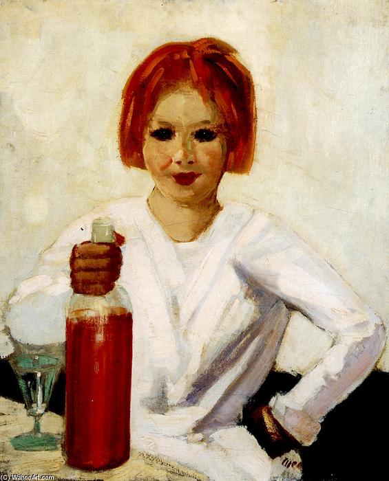 Order Oil Painting Replica The Clown`s Daughter by George Benjamin Luks (1867-1933, United States) | ArtsDot.com