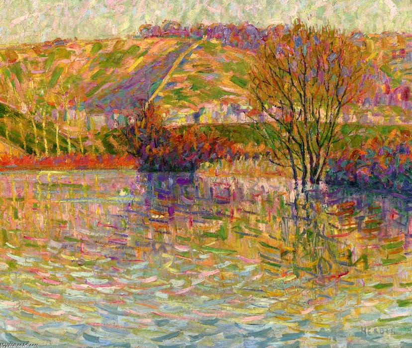 Order Paintings Reproductions The Coast at Haute Isle, 1906 by Auguste Herbin (Inspired By) (1882-1960, United States) | ArtsDot.com
