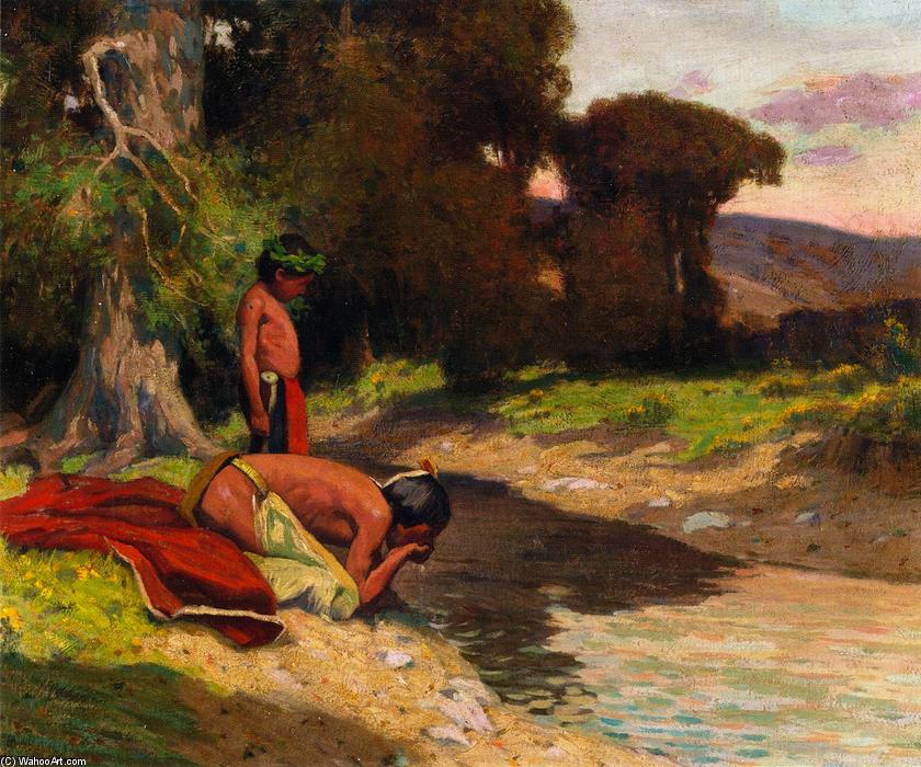 Buy Museum Art Reproductions The Cooling Stream, 1912 by Eanger Irving Couse (1866-1936, United States) | ArtsDot.com