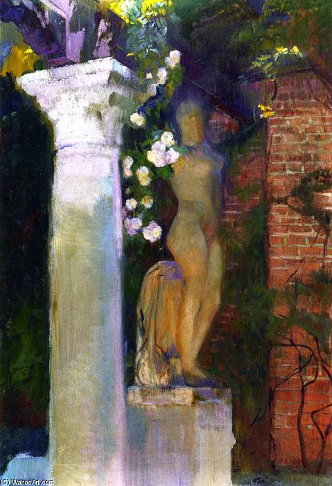 Order Oil Painting Replica A Corner of the Garden at Casa Sorolla, 1918 by Joaquin Sorolla Y Bastida (1863-1923, Spain) | ArtsDot.com