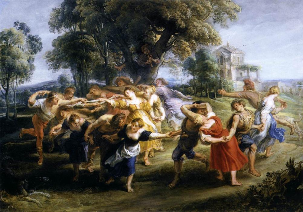 Order Paintings Reproductions Dance of Italian Villagers, 1636 by Peter Paul Rubens (1577-1640, Germany) | ArtsDot.com