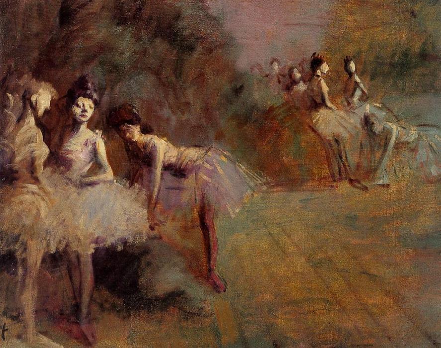 Order Art Reproductions Dancers Resting, 1905 by Jean Louis Forain (1852-1931, France) | ArtsDot.com