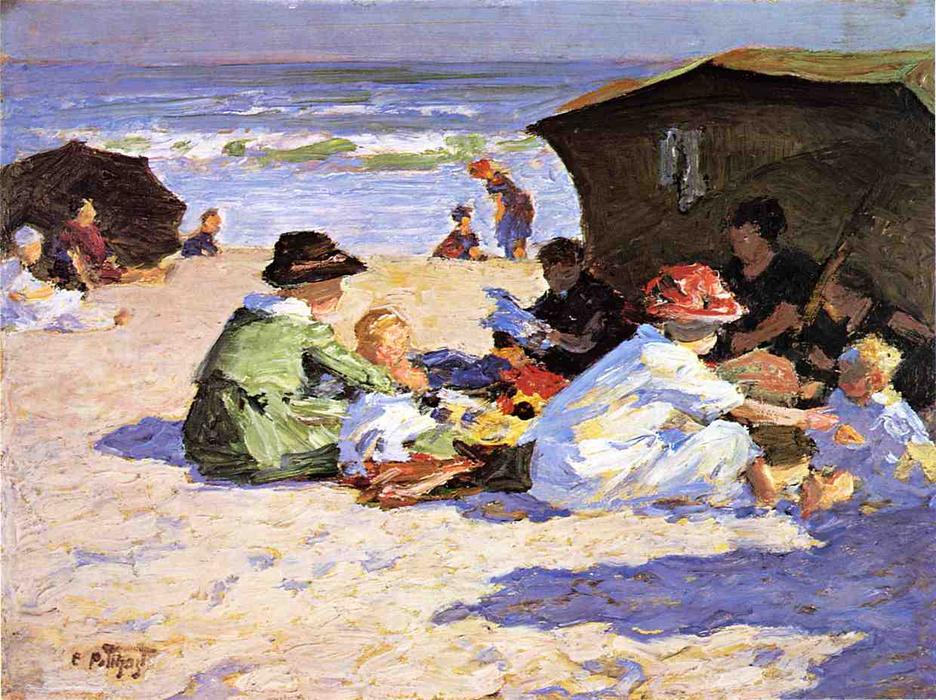 Order Oil Painting Replica A Day at the Seashore, 1912 by Edward Henry Potthast (1857-1927, United States) | ArtsDot.com