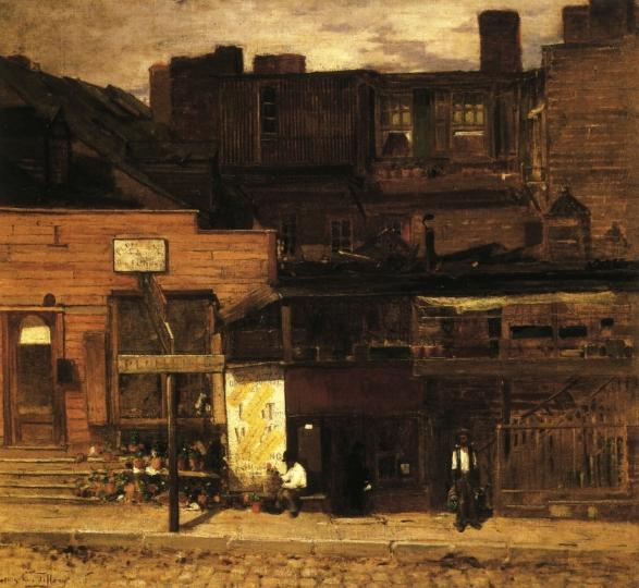 Order Oil Painting Replica Duane Street, New York, 1877 by Louis Comfort Tiffany (1848-1933, United States) | ArtsDot.com