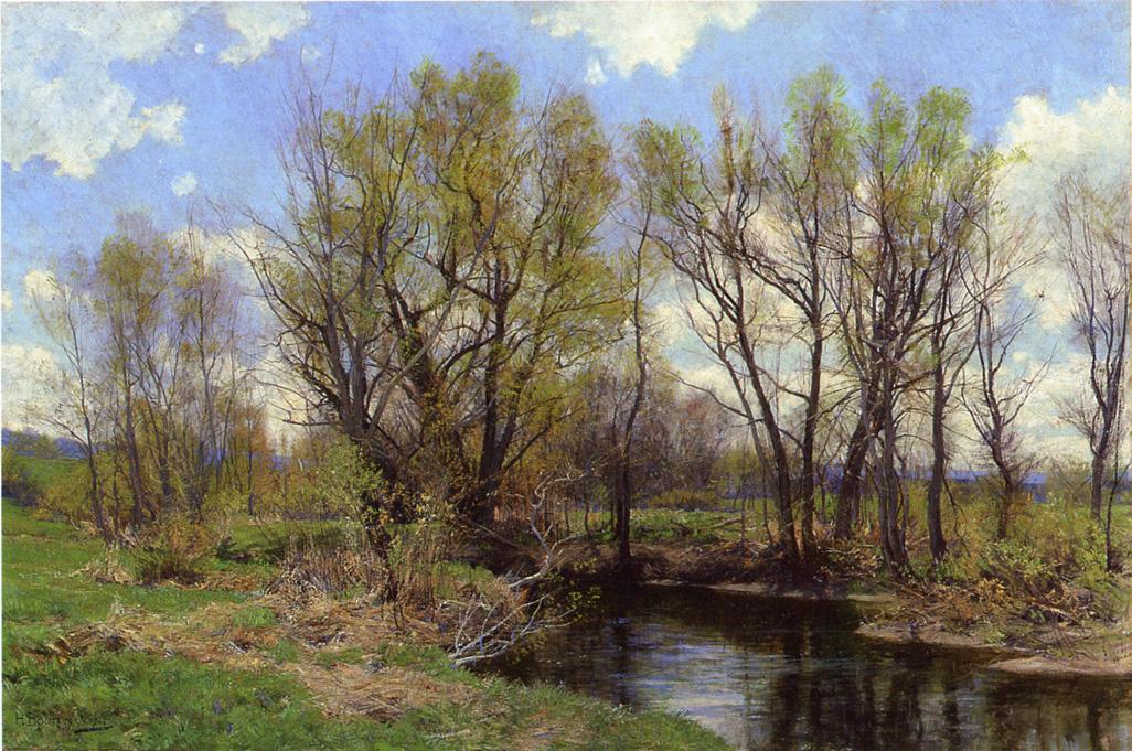 Order Oil Painting Replica Early Spring, Near Sheffield, Massachusetts, 1898 by Hugh Bolton Jones (1848-1927) | ArtsDot.com